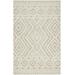 Elika Moroccan Wool Rug w/Diamonds, Ivory/Natrual Tan, 4ft x 6ft Accent Rug - Weave & Wander ANCR8010BGE000C00