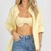 LE LIS Bralette + Button Down - Yellow