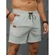 Homme Short gaufré Short de survêtement Short Bermuda Cordon Taille elastique Plein Confort Doux Court Extérieur du quotidien Sportif Mode Noir Blanche Micro-élastique