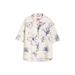 Gender Inclusive Botanic Short Sleeve Cotton & Silk Button-up Shirt