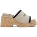 Beige Chunky Slider Sandals