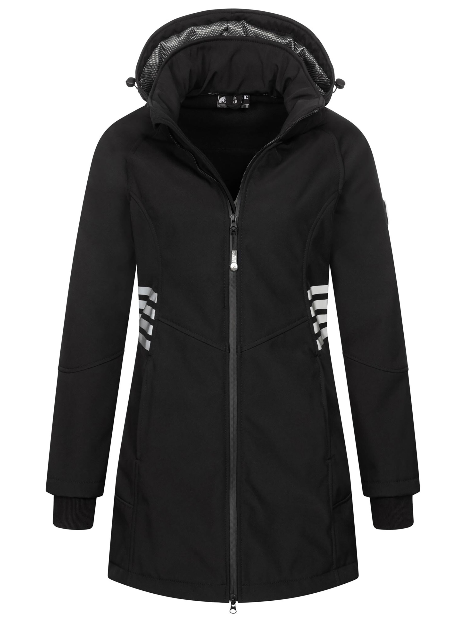 Softshelljacke ARCTIC SEVEN "ASGiuliana", Damen, Gr. XL, schwarz, Obermaterial: 96% Polyester, 4% Elasthan; Innenmaterial: 100% Polyester, Jacken, mit abnehmbarer Kapuze Image