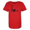 Disney Damen Love Mickey T-Shirt, rot, 34