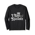 Mikrofon Karaoke Singen Musik Bar König Sänger King Geschenk Langarmshirt