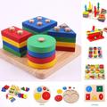 Forme geometriche Giocattoli per bambini Esercizio di apprendimento precoce Abilità pratica Puzzle Montessori Ordinamento di giocattoli educativi matematici