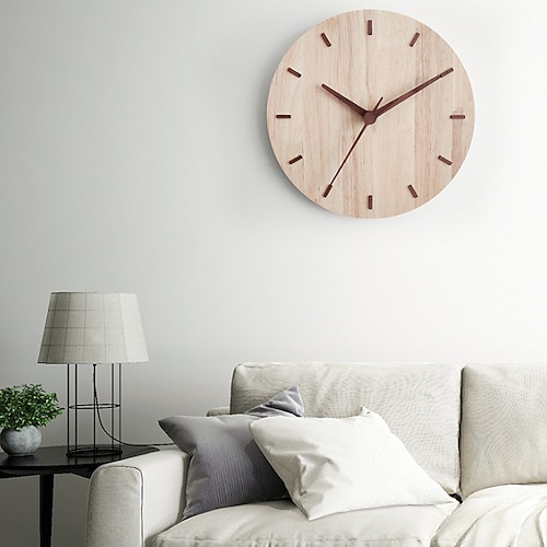Holz wanduhr moderne küche kreative wand uhr wanduhr zimmer wand dekor hause wohnzimmer dekoration 30 cm Image