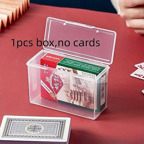 transparente Plastikkarten-Aufbewahrungsbox: idealer Organizer für Spielkarten, Ausweise, Spielkarten, Visitenkarten und mehr