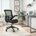 Techni Mobili Stylish Mid-Back Mesh Office Chair with Adjustable Arms Black