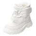 Snow Boot Children Baby Toddler Shoes Non Slip Rubber Sole Outdoor Toddler Walking Shoes Outfit White 18 Months-24 Months