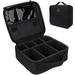 Relavel Travel Makeup Train MGF3 Case Makeup Cosmetic Case Organizer Portable Artist Storage Bag with Adjustable Dividers for Cosmetics Makeup Brushes Toiletry Jewelry Digital Accessories Black