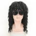 Vikudaty Wigs Black Wig Halloween Costume Male Wig Punk Curly Long Lace Front Wigs Human Hair