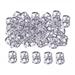 EHJRE 2x100 Pieces Dreadlocks Beads Rings Metal Cuffs Fashion Jewelry Opening Dread Locks Beard Beads for Women And Men Hair Braids Beard Decoration 4 Pcs