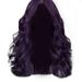 Dengmore Long Curly Wavy Wig Middle Part Fashion Women Rose Lace Long Purple Hair Full Wig Natural Curly Wavy Synthetic Hair Wigs Natural Looking Wigs for Daily Party