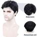 Mcolor Mens Wig Short Hair Mens Hair Replacement Wigs Mens s Black Wig for Men Hair Full Wig for Male Guy Christmas Daily Wear