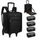 onemoky Rolling Makeup Case MGF3 Professional Travel Makeup Train Case Extra Large Makeup Backpack Trolley Cosmetic Case Storage Organizer Case for Makeup Artist with 4 Removable Makeup Bags
