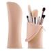 SLUKULU Makeup Brush Holder MGF3 Silicone Makeup Brush Organizer Travel Makeup Brush Bag Make up Brush Case Small Cute Cosmetic Bag Mini Makeup Pouch Holds up to 10 Makeup Brushes. (khaki)