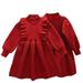 AJZIOJIRO Toddler Kids Knit Dress for Girls 1-6T Baby Fall Winter Sweater Dress Soft Tutu Skirt Casual Dress Pullover Long Sleeve Solid knitted Winter Dress