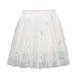 Elainilye Fashion Summer Girls Peplum Skirt Gauze Skirt Girl Princess Skirt Versatile Embroider Short Skirt Sizes 2-13Y White