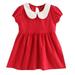 Tengma Toddler Girls Dresses Princess Clothes Baby Casual Kids Ruffles Ruched Dress&Skirt Princess Dresses Red 100