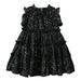 Tengma Toddler Girls Dresses Sleeveless Star Sequin Tulle Ruffles Princess Dress Dance Party Dresses Princess Dresses Black 11