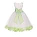 Ekidsbridal Ivory Tulle Rose Petals Junior Flower Girl Dress Pageant Mini Bridal Gown Christening Formal Evening Wedding 302T 14