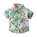 Rbaofujie Baby Boy Summer Clothes Toddler Kids Baby Boy Hawaiian Casual Beach Wear Print Short-Sleeved Shorts Clothes Set Toddler Boy Summer Clothes Baby Boy Summer Outfit Toddler Boy Clothes Green