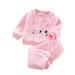 KDFJPTH Children s Pajamas Thickened Little Boys Autumn And Winter Fuzzy Boys And Girls Coral Velvet Girls Homewear Set For Children Girls Cat Pajamas Size 6 Girl Clothes Size 4