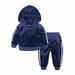 Fanxing Baby Girls Casual Basic Velour Zip Up Hoodie Sweatsuit Tracksuit Set Jogger Clothes Outfits Gold Velvet 2 Pieces Sets Tracksuits Outfits Athletic Hoodies Sweatshirts and Sweatpants