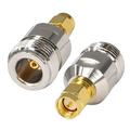 N Female to SMA Male Adapter 2-Pack RF WiFi Antenna Connector