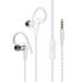 Earphones 3.5mm Sport Earphone Super Stereo Headsets Sweatproof Running Headset With Mic Ear Hook Headphone for Meizu Headphone White