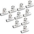 10-Pack 3 Way BNC Male to 2 Female RF Coaxial Adapter Splitter