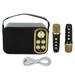 Karaoke Machine with 2 Microphones Karaoke All in One Machine Portable Bluetooth Singing Machine for Home Party Black