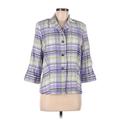 DressBarn Jacket: Purple Plaid Jackets & Outerwear - Women's Size Medium