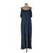 Cloth & Stone Casual Dress - Maxi: Blue Dresses - Women's Size Large