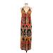 Pauln KC Casual Dress - Maxi: Orange Tortoise Dresses - Women's Size Medium