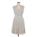 Rabbit Rabbit Rabbit Designs Casual Dress: Gray Marled Dresses - Women's Size 16