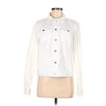 Talbots Denim Jacket: White Jackets & Outerwear - Women's Size Medium