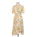 Old Navy Casual Dress - Wrap: Yellow Print Dresses - Women's Size Large