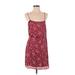 Cotton Candy LA Casual Dress - Slip dress: Burgundy Stars Dresses - Women's Size Large