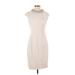 Betsey Johnson Cocktail Dress - Shift: Ivory Solid Dresses - Women's Size 4