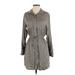 Japna Casual Dress - Shirtdress: Gray Dresses - Women's Size Small