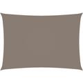 Voile de parasol tissu oxford rectangulaire 3,5x5 m taupe - The Living Store - Taupe