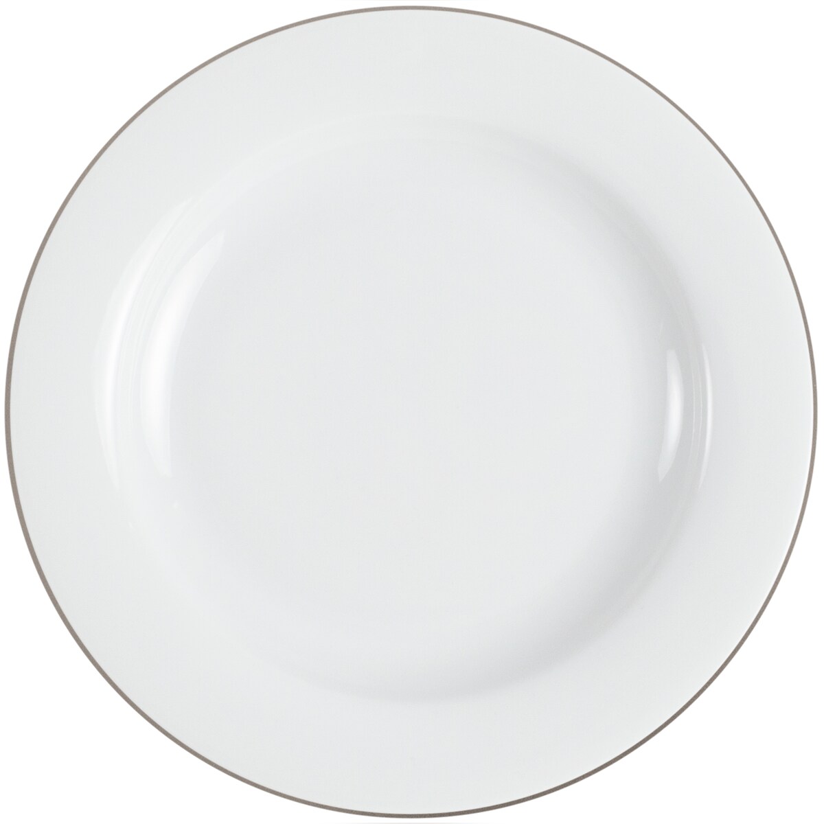 KAHLA 573403A69981C Pronto Line Speiseteller 26 cm Line warm gray | Essteller mit taupe Linie aus Porzellan Image