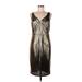 Grace Karin Cocktail Dress - Sheath: Brown Brocade Dresses - Women's Size Large