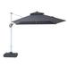 Arlmont & Co. Rishabh 118.11" Square Cantilever Umbrella w/ Base Metal in Gray | 108.66 H x 118.11 W x 118.11 D in | Wayfair