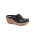 Extra Wide Width Women's Melita Platform Clog by SoftWalk in Black (Size 12 WW)