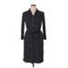Jones New York Casual Dress: Black Polka Dots Dresses - Women's Size Large