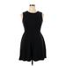 Vans Casual Dress - Mini: Black Solid Dresses - Women's Size X-Large