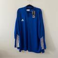 Adidas Jackets & Coats | Adidas Men’s Sideline 21 Long Sleeve 1/4 Zip Knit Team Royal Blue Size 4xl | Color: Blue/White | Size: 4xl