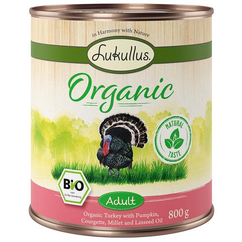 Lukullus Organic Adult Pute mit Zucchini (glutenfrei) - 6 x 800 g